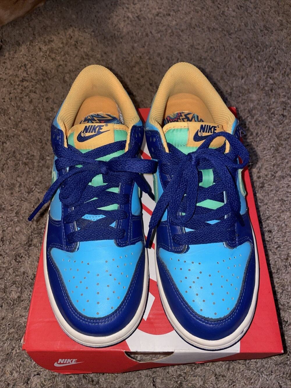 None Dunk Low Gs Baltic Blue Electric algae Size 5y Women's 6.5